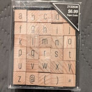 Wooden Alphabet Stamp Set
